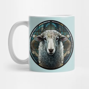 Stained Glass Farm Sheep Mug